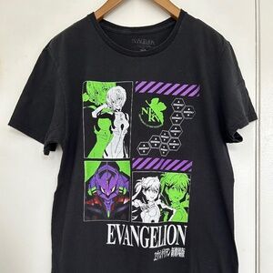 Pre-owned unisex Evengelion Black t-shirt Medium